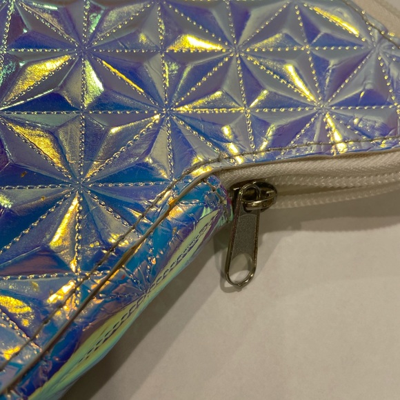 Justice “Just Shine” make up bag star iridescent fracture  pattern - Picture 2 of 4